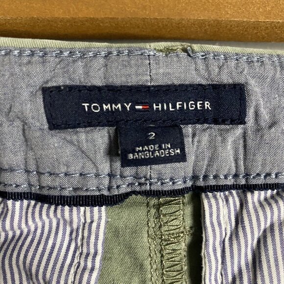 Tommy Hilfiger Women's Green Khaki Ankle Pants - Picture 6 of 8